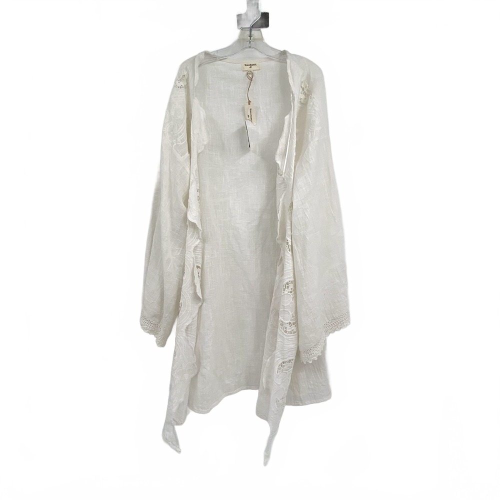World Market White Top Lace Duster | Womens L